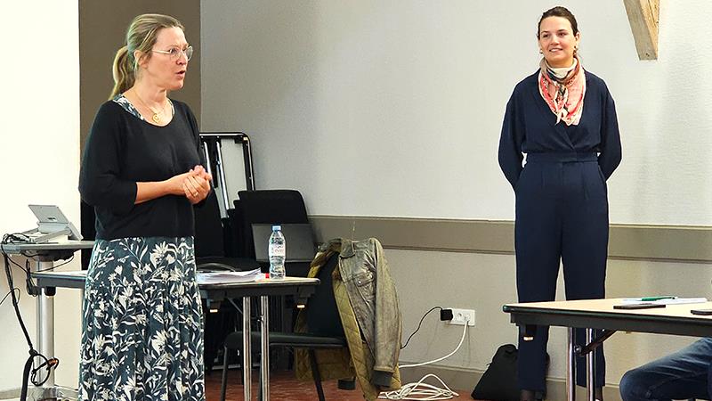 Stéphanie Pineau, directrice développement et relations entreprises à l’Institut UniLaSalle et Bertille Diarra, responsable du programme.