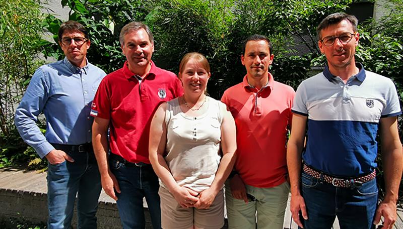 De gauche à droite : Olivier Harou, Laurent Brunelle, Marie-Claire d’Halluin, Benoit Guilbert et Arnaud Basset.